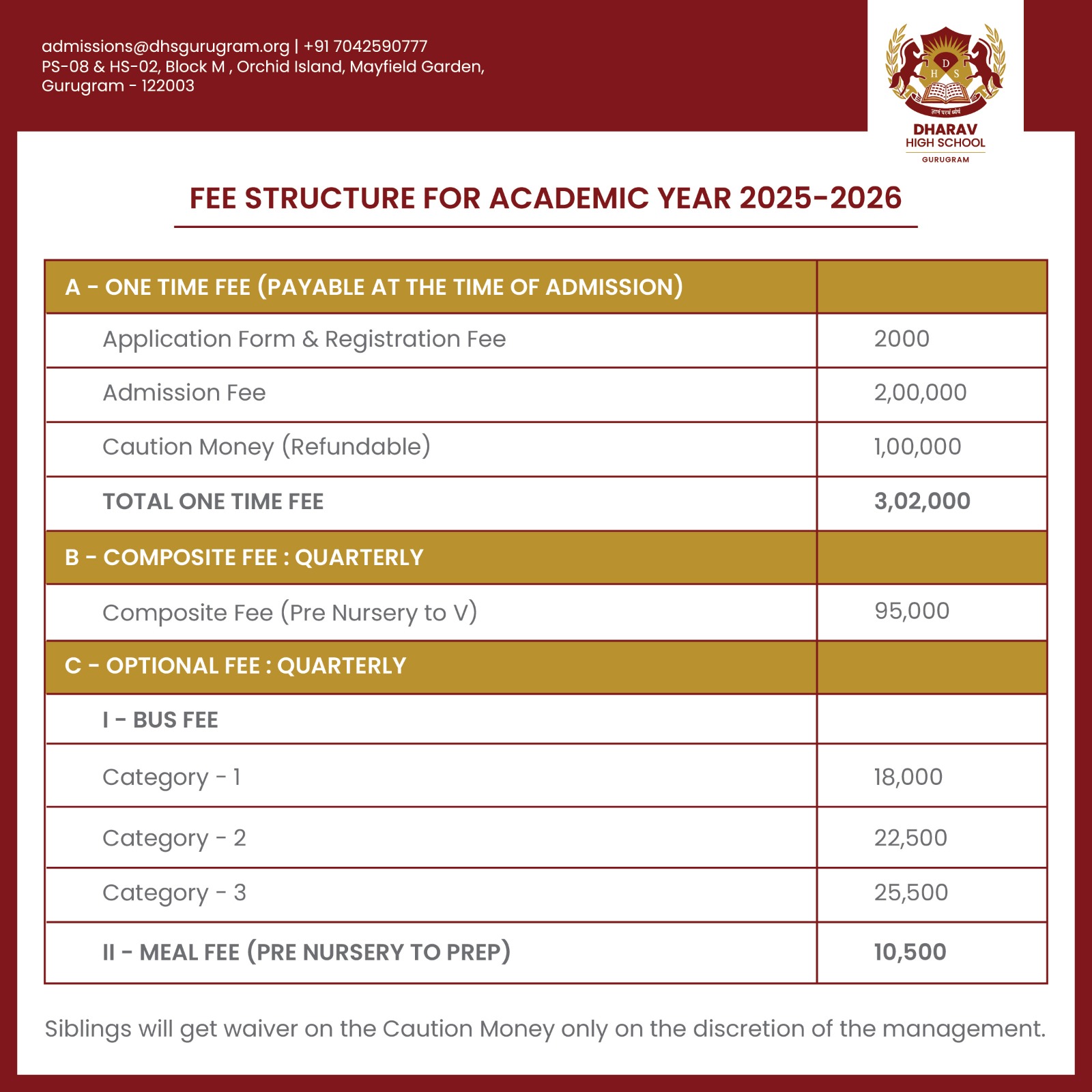 Fee Structure
